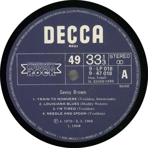 Savoy Brown Historia De La Musica Rock vinyl LP album (LP record) Spanish SVBLPHI703792