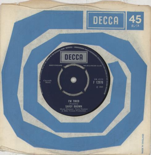 Savoy Brown I'm Tired 7" vinyl single (7 inch record / 45) UK SVB07IM683233