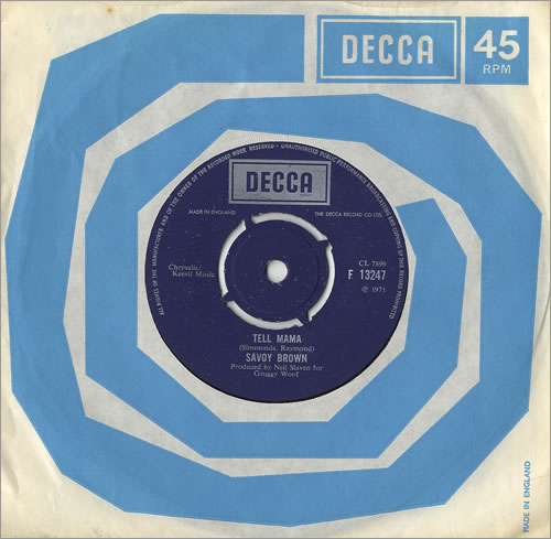 Savoy Brown Tell Mama 7" vinyl single (7 inch record / 45) UK SVB07TE491380