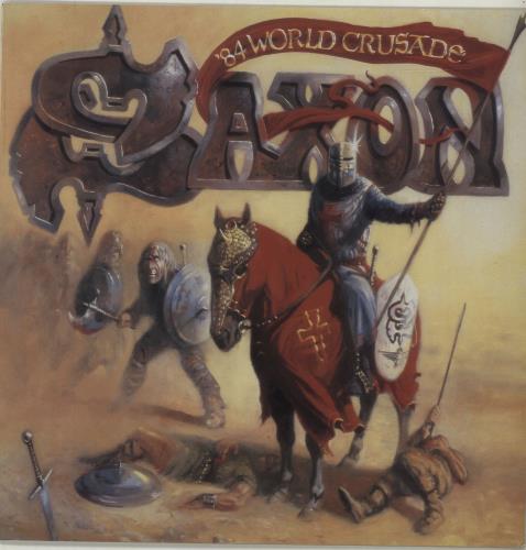 Saxon '84 World Crusade + Ticket Stub tour programme UK SAXTRWO687387