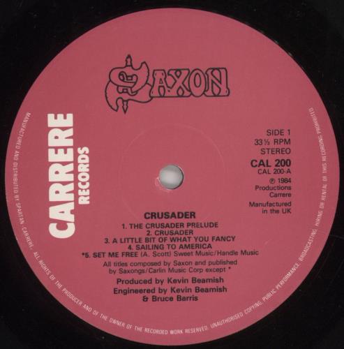 Saxon Crusader vinyl LP album (LP record) UK SAXLPCR798559