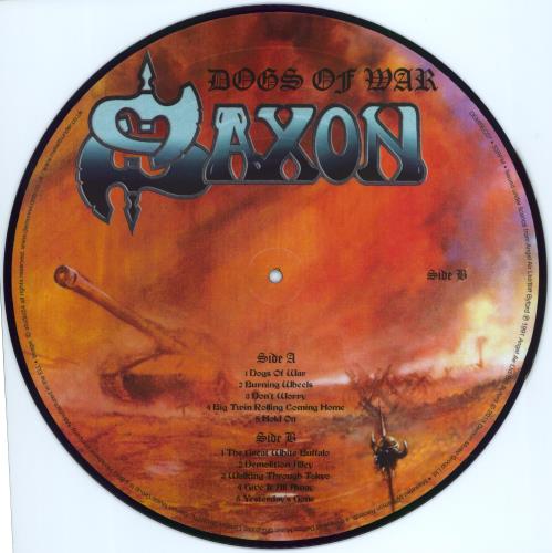 Saxon Dogs Of War picture disc LP (vinyl picture disc album) UK SAXPDDO770015