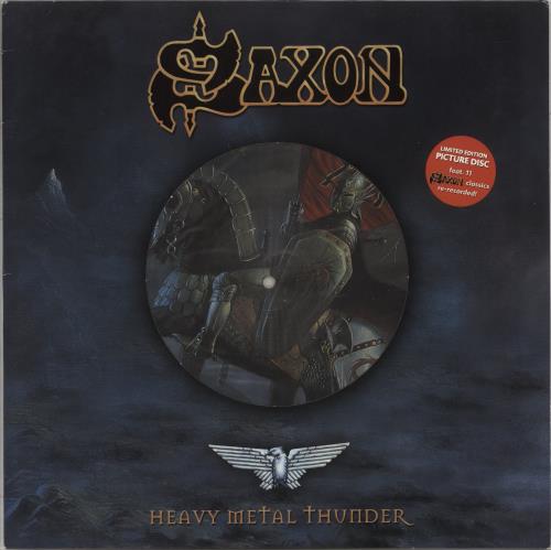 Saxon Heavy Metal Thunder picture disc LP (vinyl picture disc album) German SAXPDHE872148