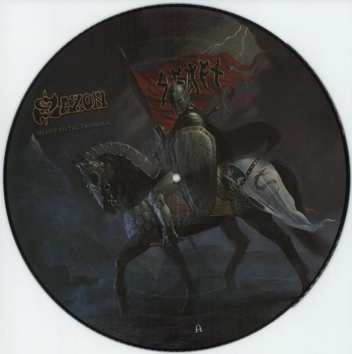 Saxon Heavy Metal Thunder picture disc LP (vinyl picture disc album) German SAXPDHE872148