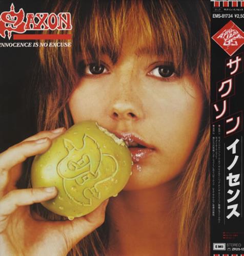 Saxon Innocence Is No Excuse vinyl LP album (LP record) Japanese SAXLPIN380621