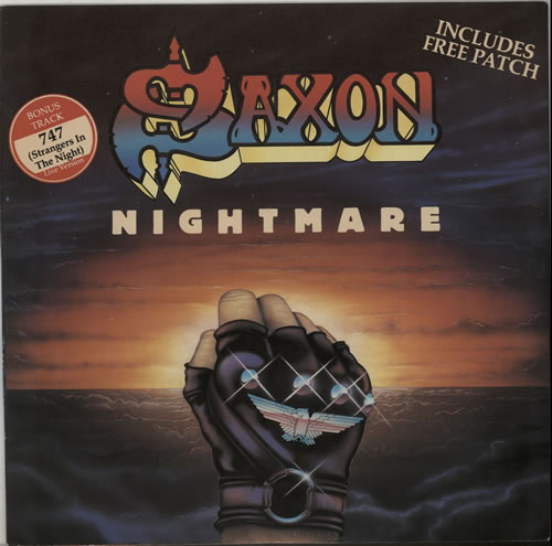 Saxon Nightmare + Patch 12" vinyl single (12 inch record / Maxi-single) UK SAX12NI164931