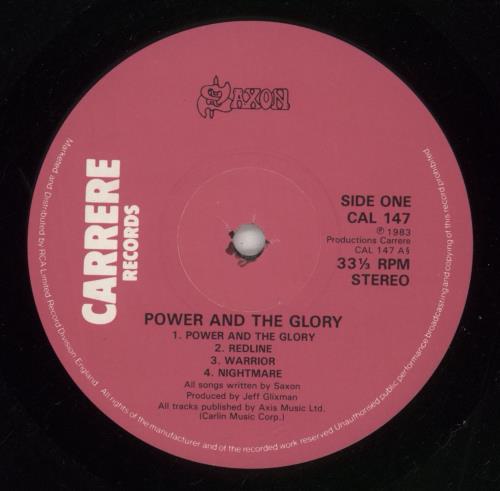 Saxon Power & The Glory vinyl LP album (LP record) UK SAXLPPO366041