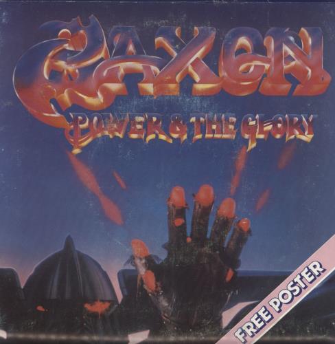 Saxon Power And The Glory - Poster Sleeve - Autographed 7" vinyl single (7 inch record / 45) UK SAX07PO773330