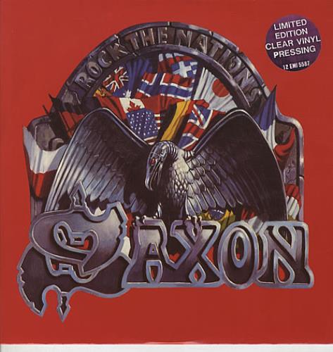 Saxon Rock The Nation - Clear Vinyl 12" vinyl single (12 inch record / Maxi-single) UK SAX12RO34346