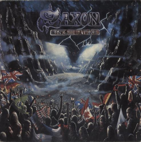 Saxon Rock The Nation vinyl LP album (LP record) UK SAXLPRO418556