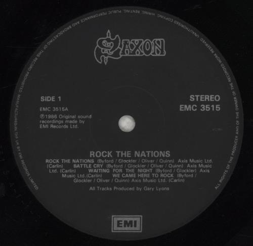 Saxon Rock The Nation vinyl LP album (LP record) UK SAXLPRO418556