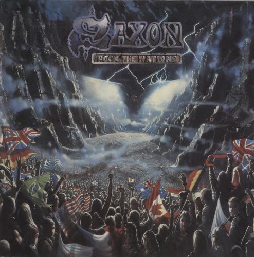 Saxon Rock The Nation vinyl LP album (LP record) UK SAXLPRO872021