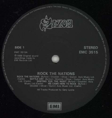 Saxon Rock The Nation vinyl LP album (LP record) UK SAXLPRO872021