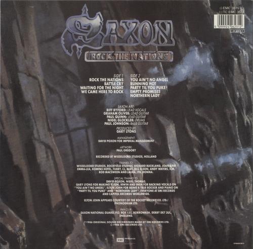 Saxon Rock The Nation vinyl LP album (LP record) UK SAXLPRO872021