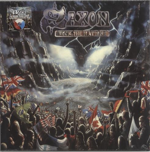 Saxon Rock The Nations - Tri-Colour Vinyl - Opened Shrink vinyl LP album (LP record) UK SAXLPRO720825