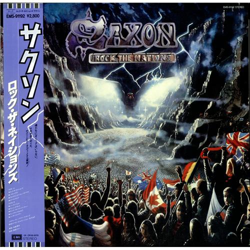 Saxon Rock The Nations vinyl LP album (LP record) Japanese SAXLPRO418488