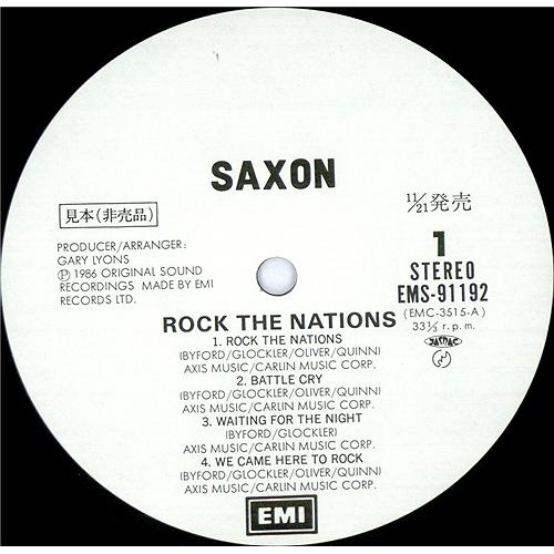 Saxon Rock The Nations vinyl LP album (LP record) Japanese SAXLPRO418488