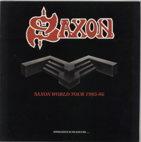 Saxon Saxon World Tour 1985-86 + Ticket stub tour programme UK SAXTRSA687391