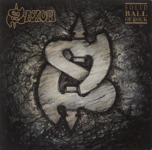 Saxon Solid Ball Of Rock - EX vinyl LP album (LP record) UK SAXLPSO856723