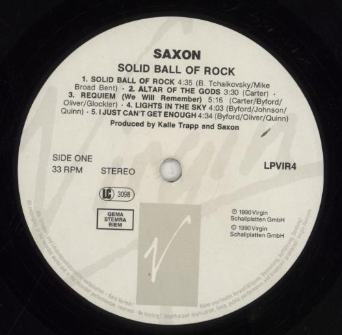 Saxon Solid Ball Of Rock - EX vinyl LP album (LP record) UK SAXLPSO856723