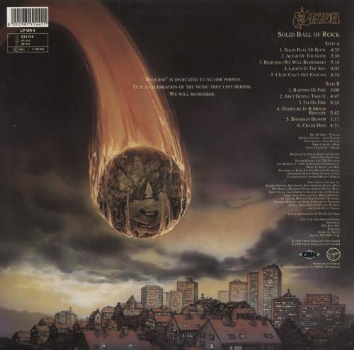 Saxon Solid Ball Of Rock - EX vinyl LP album (LP record) UK SAXLPSO856723