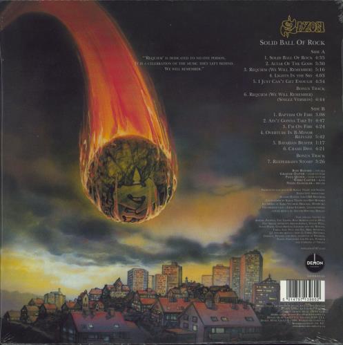 Saxon Solid Ball Of Rock vinyl LP album (LP record) UK SAXLPSO770123