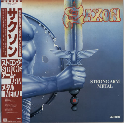 Saxon Strong Arm Metal vinyl LP album (LP record) Japanese SAXLPST596627