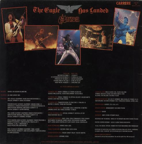 Saxon The Eagle Has Landed - Embossed & Stickered Sleeve + Merch Insert vinyl LP album (LP record) UK SAXLPTH649908