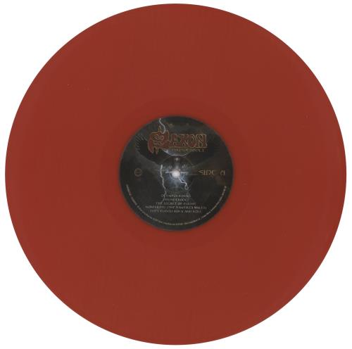 Saxon Thunderbolt - Red Vinyl vinyl LP album (LP record) UK SAXLPTH887986