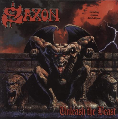 Saxon Unleash The Beast - Clear Vinyl - Numbered Edition + Slipmat vinyl LP album (LP record) Italian SAXLPUN872627