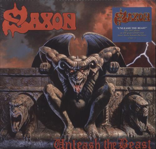 Saxon Unleash The Beast - Gold Vinyl vinyl LP album (LP record) UK SAXLPUN782139