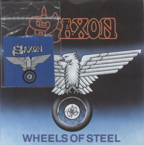 Saxon Wheels Of Steel - + Patch 7" vinyl single (7 inch record / 45) UK SAX07WH811795