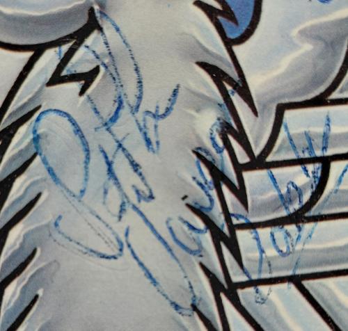 Saxon Wheels Of Steel - Autographed vinyl LP album (LP record) UK SAXLPWH224359