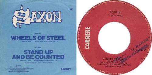 Saxon Wheels Of Steel 7" vinyl single (7 inch record / 45) Mexican SAX07WH396372