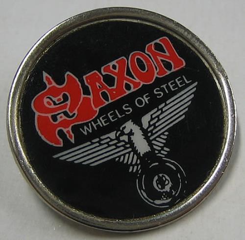 Saxon Wheels Of Steel badge UK SAXBGWH425570