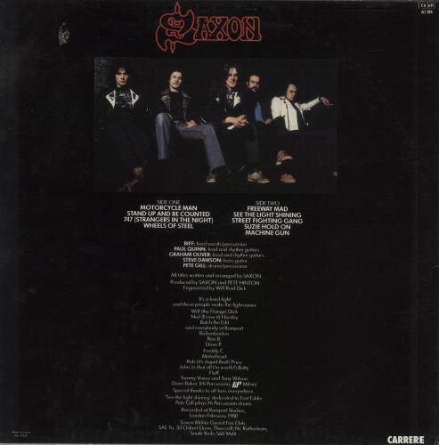 Saxon Wheels Of Steel vinyl LP album (LP record) French SAXLPWH872043