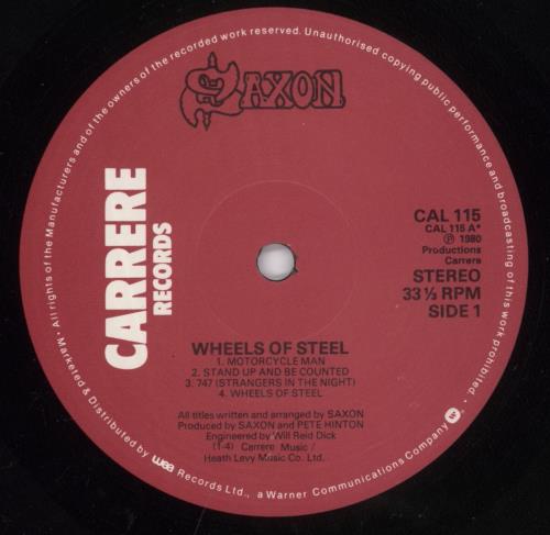 Saxon Wheels Of Steel vinyl LP album (LP record) UK SAXLPWH893321