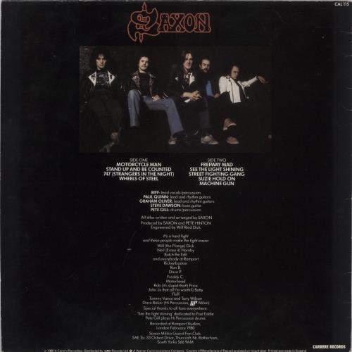 Saxon Wheels Of Steel vinyl LP album (LP record) UK SAXLPWH893321