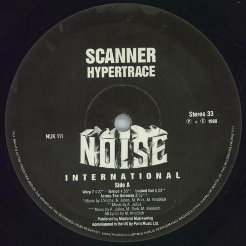 Scanner Hyper Trace vinyl LP album (LP record) UK VCKLPHY573554