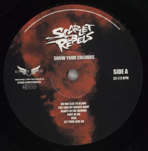 Scarlet Rebels Show Your Colours - Autographed vinyl LP album (LP record) UK 3GELPSH875518