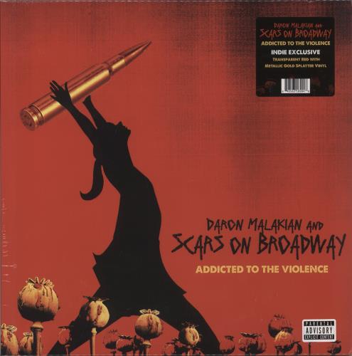 Scars On Broadway Addicted To The Violence -  Red with Gold Splatter Vinyl - Sealed vinyl LP album (LP record) UK ONRLPAD872896
