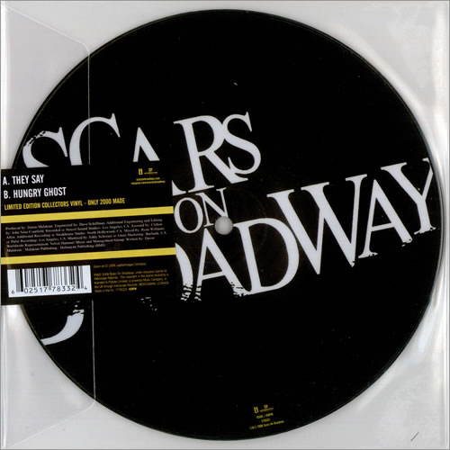 Scars On Broadway They Say 7" vinyl picture disc (7 inch picture disc single) UK ONR7PTH439671