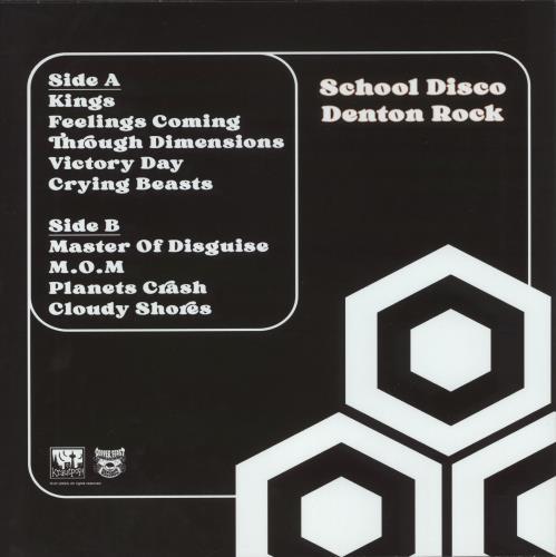 School Disco Denton Rock - Black and White Swirl Vinyl vinyl LP album (LP record) UK 7EKLPDE872215