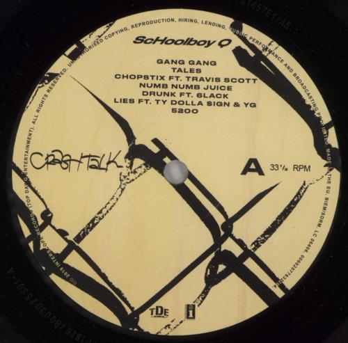 Schoolboy Q Crash Talk vinyl LP album (LP record) UK 4CQLPCR869588