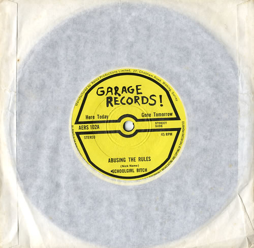 Schoolgirl Bitch Abusing The Rules - Autographed 7" vinyl single (7 inch record / 45) UK WGI07AB609754