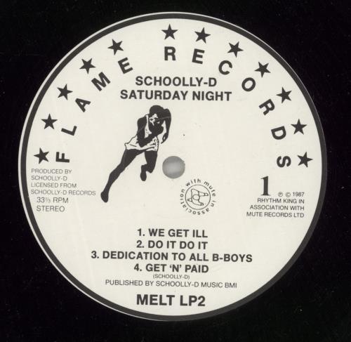 Schoolly D Saturday Night! vinyl LP album (LP record) UK S4OLPSA480120
