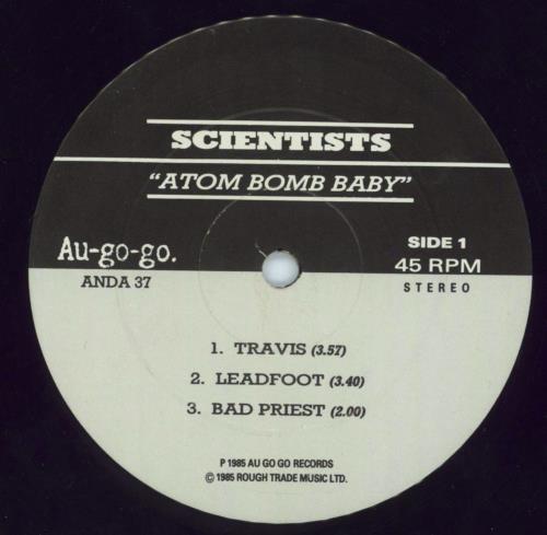 Scientists Atom Bomb Baby - Stickered 12" vinyl single (12 inch record / Maxi-single) UK SF912AT805908