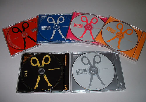 Scissor Sisters Set of 6 Promotional Singles 6-CD album set UK SS16CSE327013