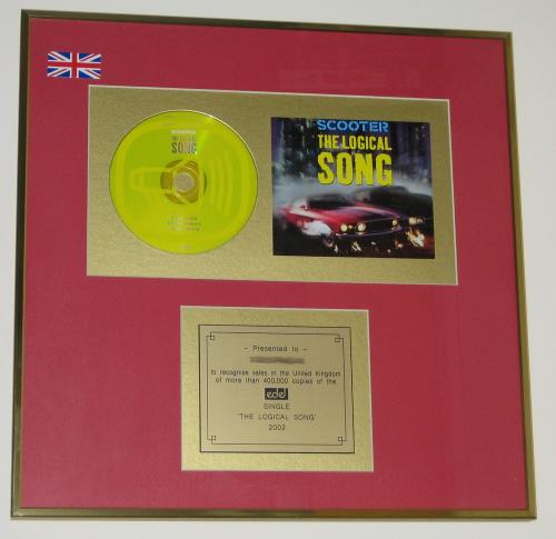 Scooter The Logical Song award disc UK SOOAWTH346106
