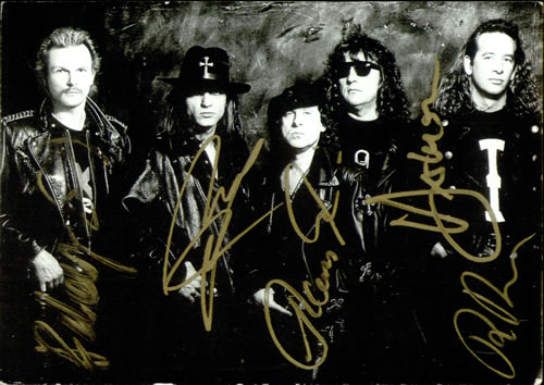 Scorpions Autgoraphed Promo Postcard memorabilia US SCOMMAU504138